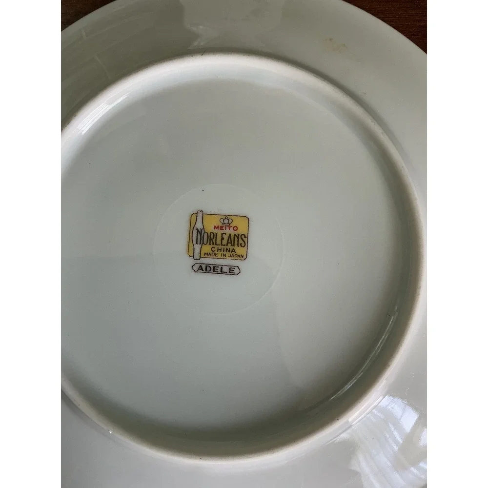 Meito Norleans Adele Dessert Plates, Set of 8, Vintage Japanese China